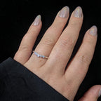 White topaz minimalist everyday ring | 925 Sterling Silver