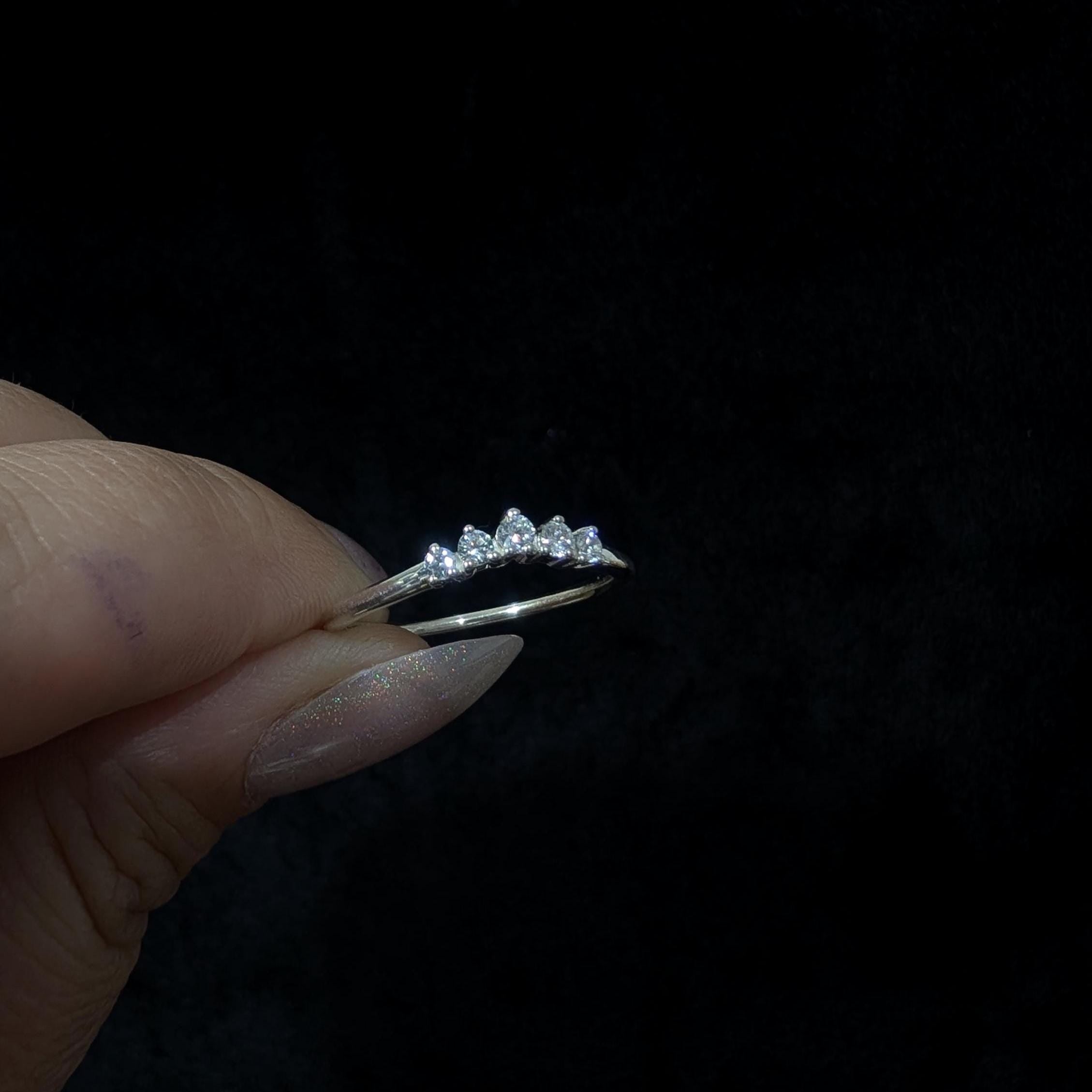 White topaz minimalist everyday ring | 925 Sterling Silver
