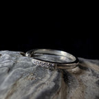 White topaz minimalist ring with gap | 925 Sterling Silver