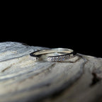 White topaz minimalist ring with gap | 925 Sterling Silver