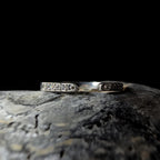 White topaz minimalist ring with gap | 925 Sterling Silver