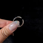 White topaz minimalist ring with gap | 925 Sterling Silver
