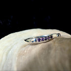 Amethyst minimalist ring with gap | 925 sterling silver