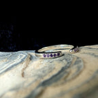 Amethyst minimalist ring with gap | 925 sterling silver