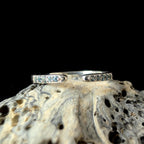 Blue topaz minimalist ring with gap | 925 Sterling Silver