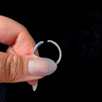 Blue topaz minimalist ring with gap | 925 Sterling Silver
