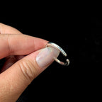 Blue topaz minimalist ring with gap | 925 Sterling Silver