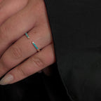 Turquoise minimalist ring | 925 Sterling Silver