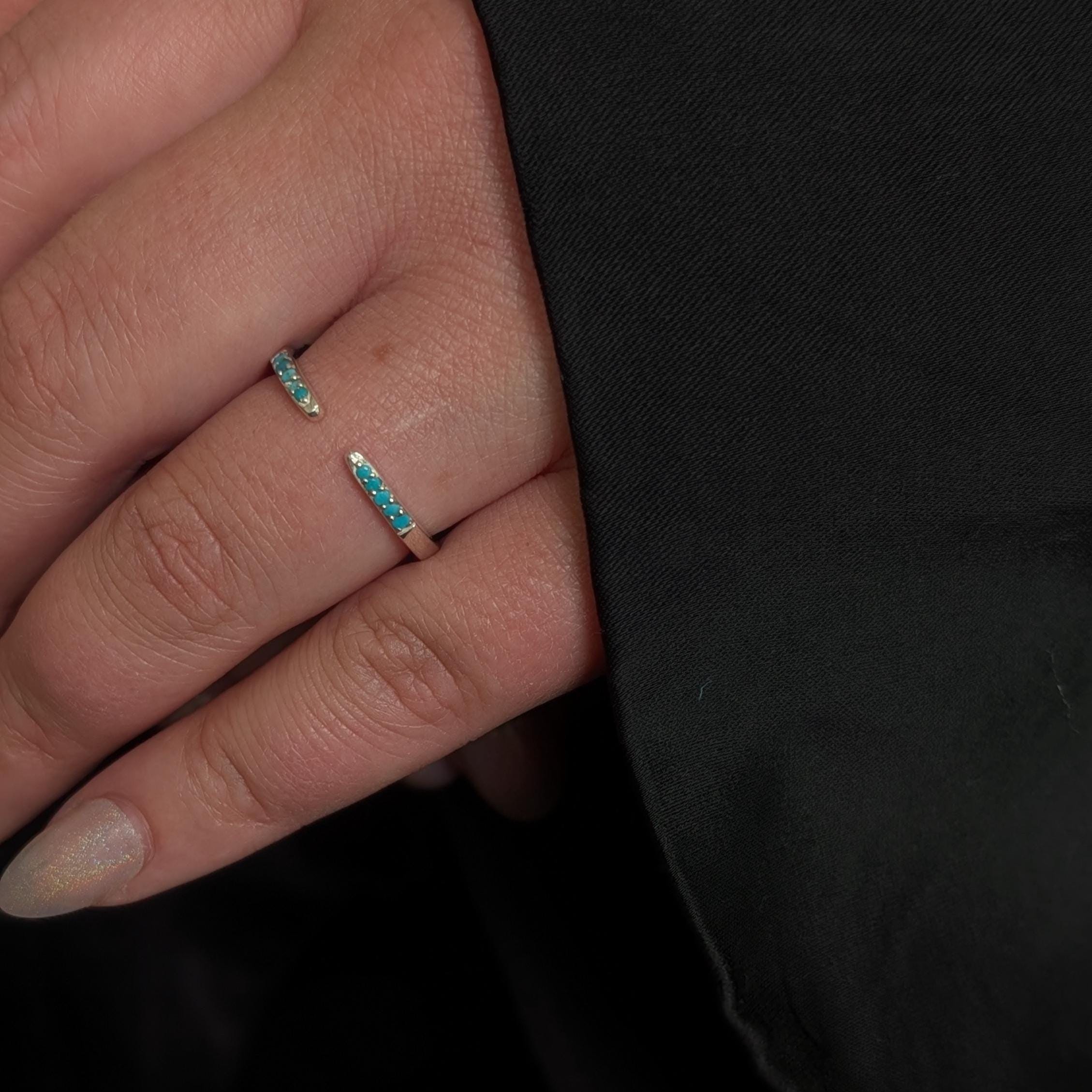 Turquoise minimalist ring | 925 Sterling Silver