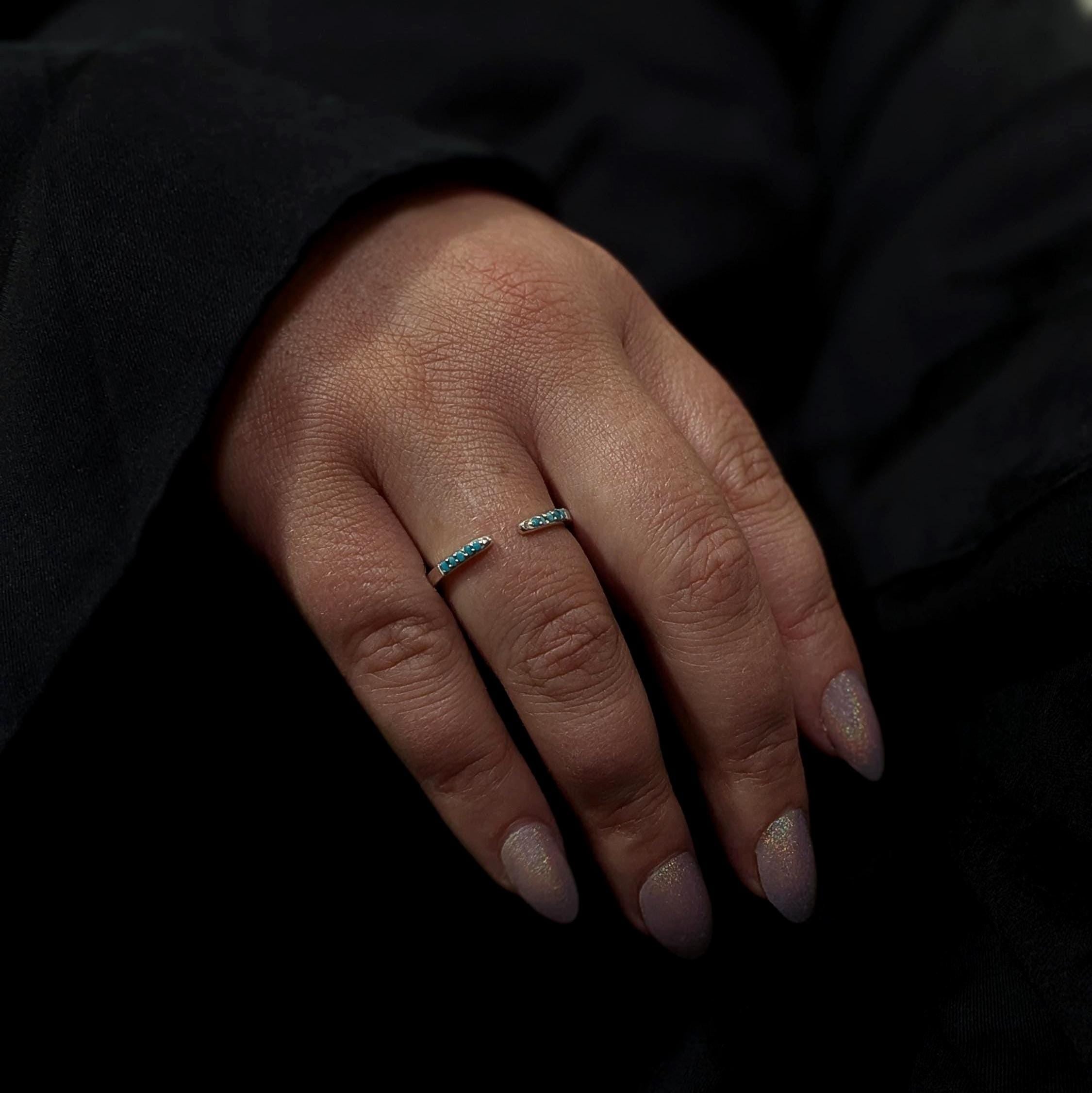 Turquoise minimalist ring | 925 Sterling Silver
