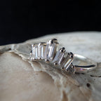 White topaz stacking enhancer ring | 925 Sterling Silver
