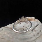 White topaz stacking enhancer ring | 925 Sterling Silver