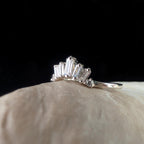 White topaz stacking enhancer ring | 925 Sterling Silver