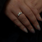 White topaz stacking enhancer ring | 925 Sterling Silver