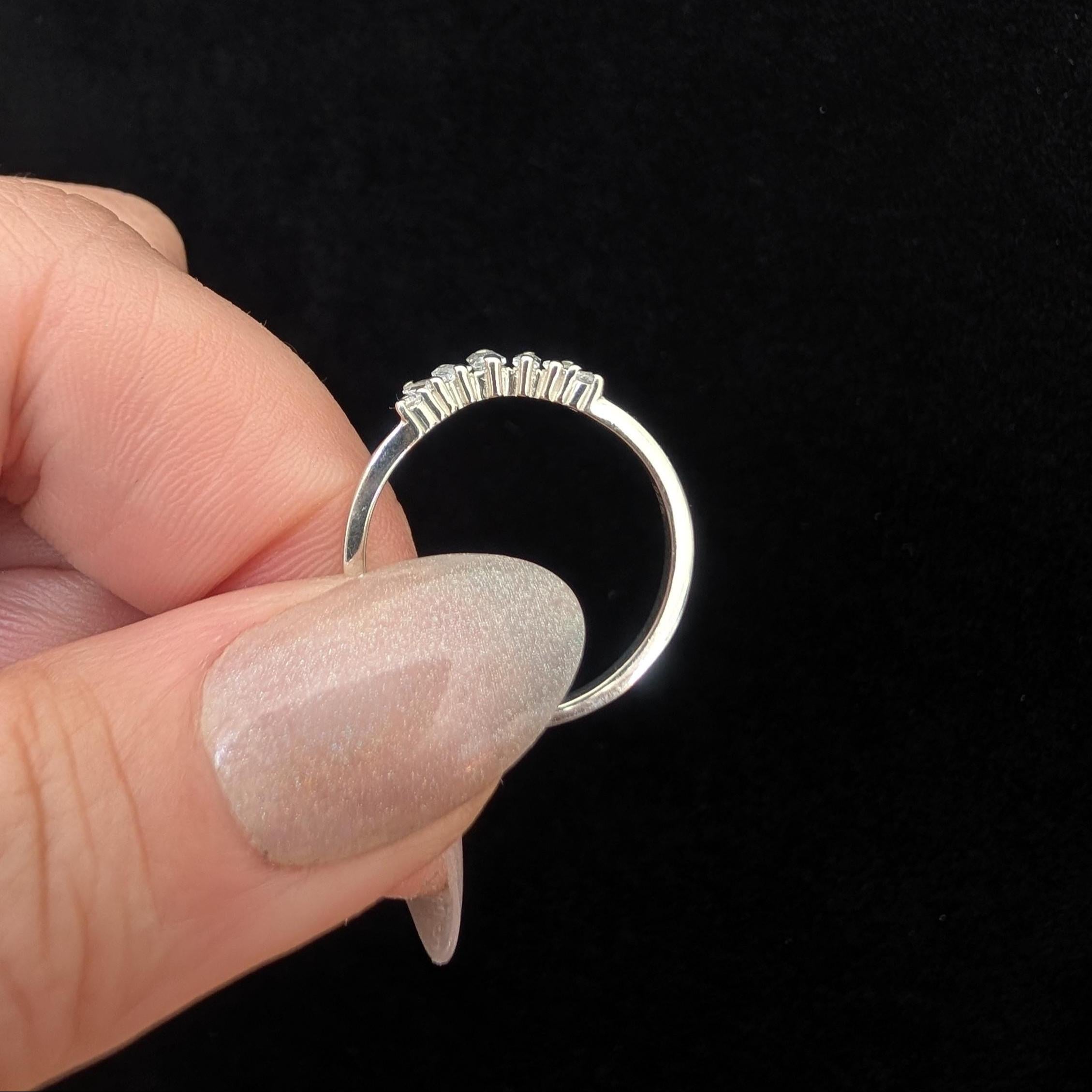White topaz stacking enhancer ring | 925 Sterling Silver