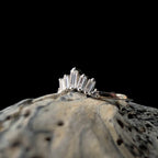 White topaz stacking enhancer ring | 925 Sterling Silver