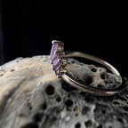 Amethyst stacking enhancer ring | 925 Sterling Silver