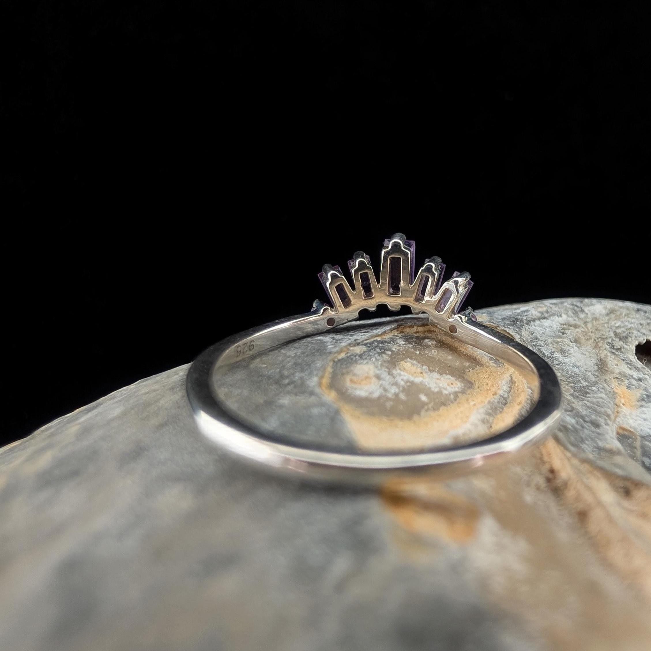 Amethyst stacking enhancer ring | 925 Sterling Silver