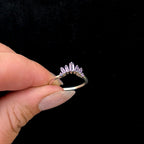 Amethyst stacking enhancer ring | 925 Sterling Silver