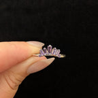 Amethyst stacking enhancer ring | 925 Sterling Silver