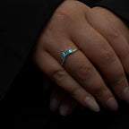 Blue Topaz stacking enhancer ring | 925 Sterling Silver