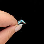 Blue Topaz stacking enhancer ring | 925 Sterling Silver