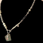 Aphrodite necklace with sea glass and shells