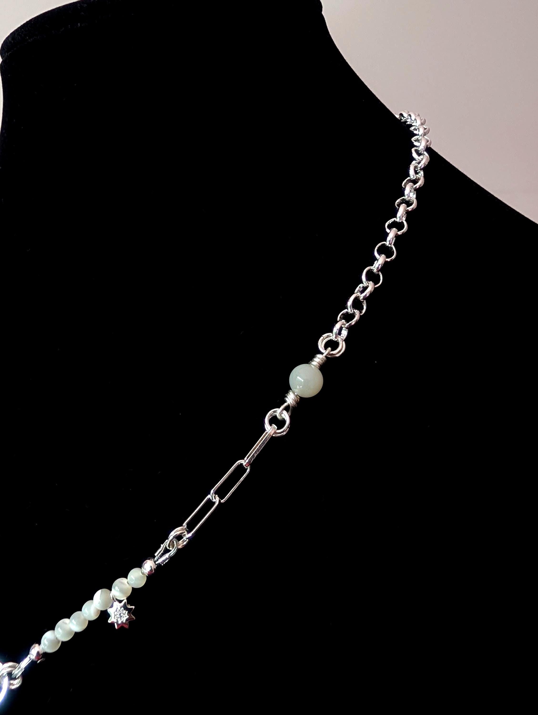 Aphrodite necklace with sea glass and shells