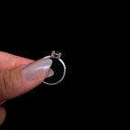 Large natural garnet and white topaz ring | 925 Sterling Silver