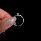 Minimalist natural amethyst ring | 925 Sterling Silver