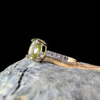 August birthstone peridot ring | 925 Sterling Silver
