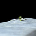 Minimalist peridot stacking ring | 925 Sterling Silver