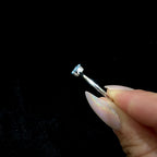 Minimalist natural blue topaz ring | 925 Sterling Silver