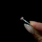 Minimalist rhodolite garnet ring | 925 Sterling Silver