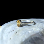 Minimalist natural citrine ring | 925 Sterling Silver