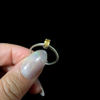 Minimalist natural citrine ring | 925 Sterling Silver