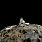 White topaz stacking enhancer ring | 925 Sterling Silver
