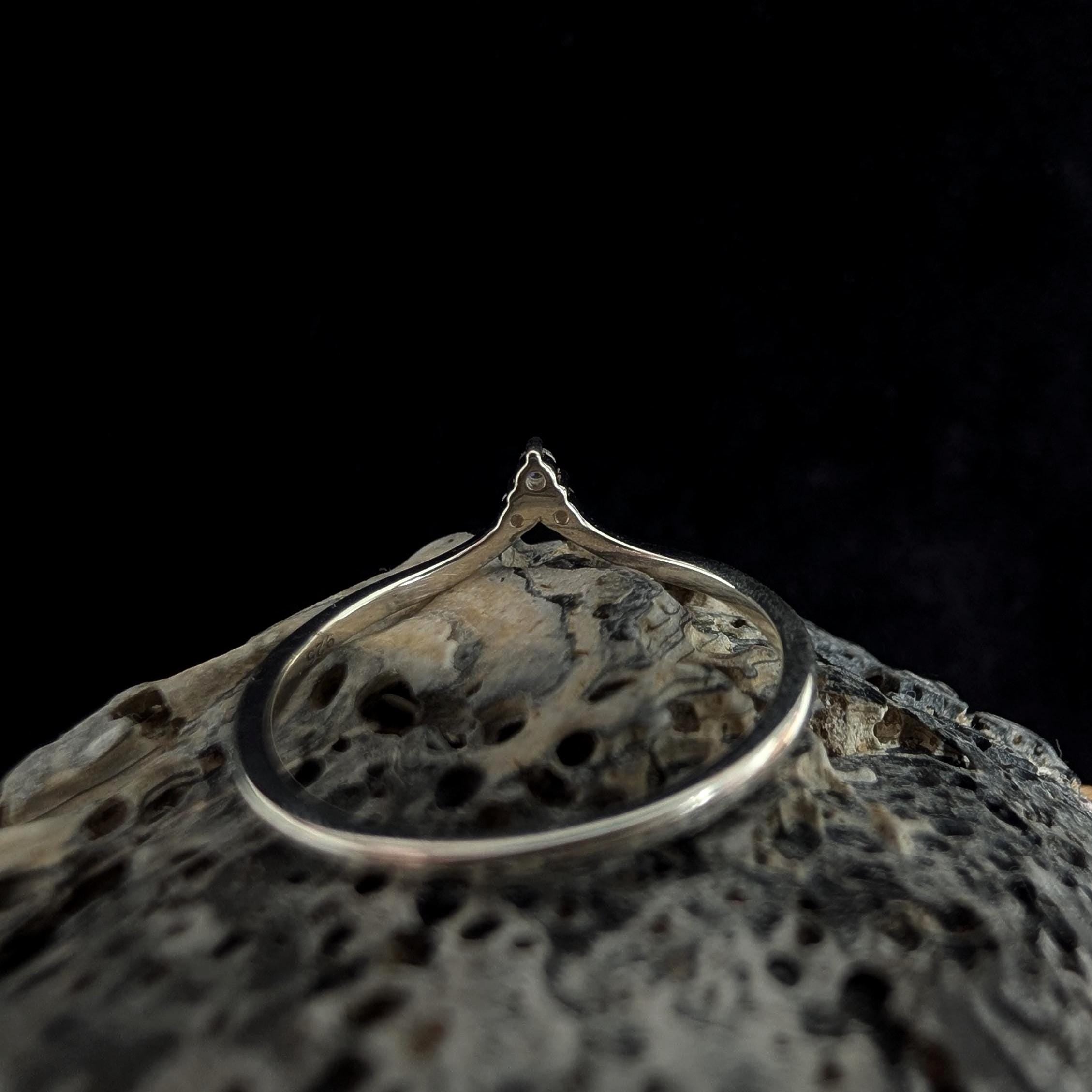 White topaz stacking enhancer ring | 925 Sterling Silver