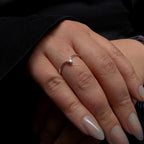White topaz stacking enhancer ring | 925 Sterling Silver