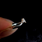 White topaz stacking enhancer ring | 925 Sterling Silver