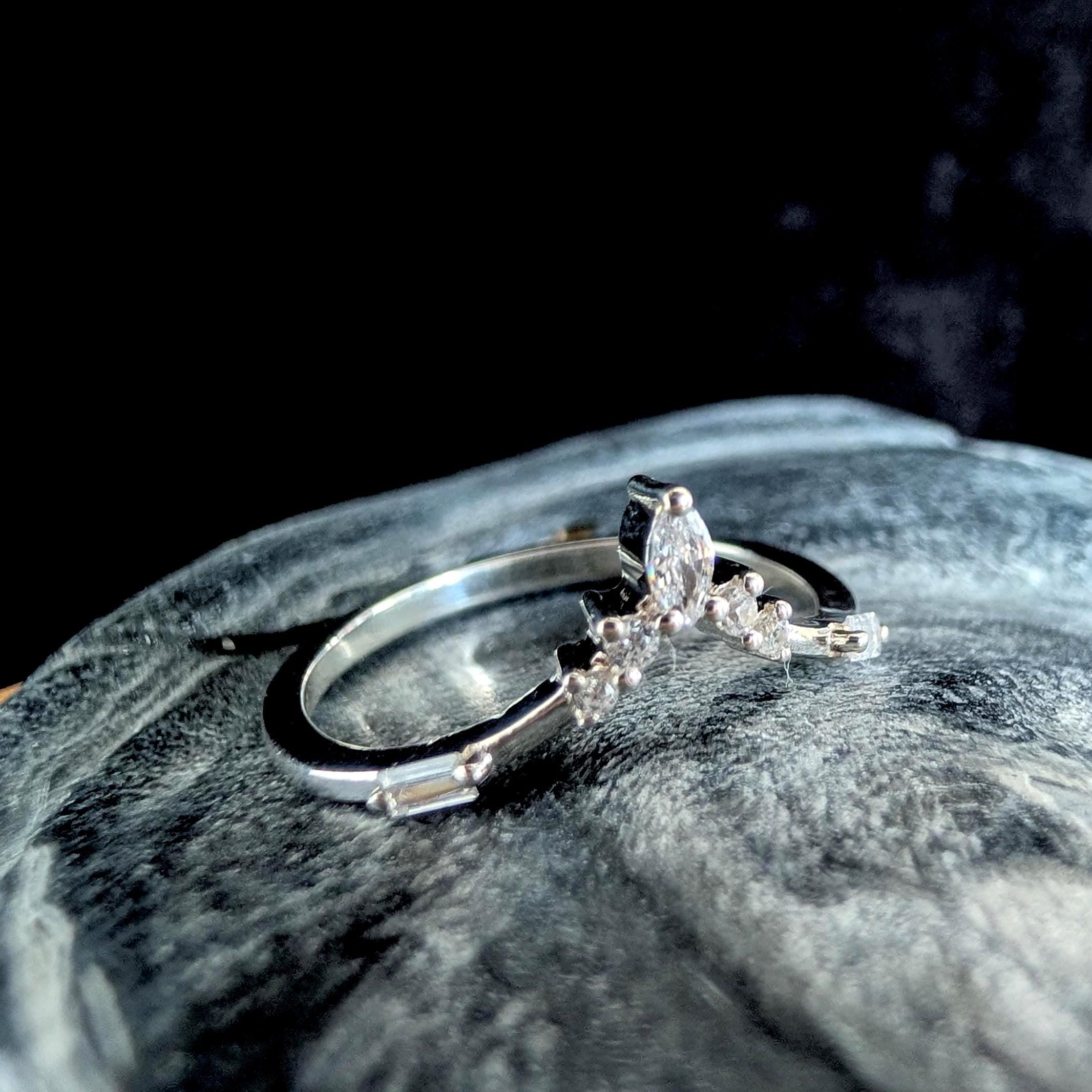 White topaz stacking enhancer ring | 925 Sterling Silver