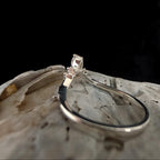 White topaz stacking enhancer ring | 925 Sterling Silver