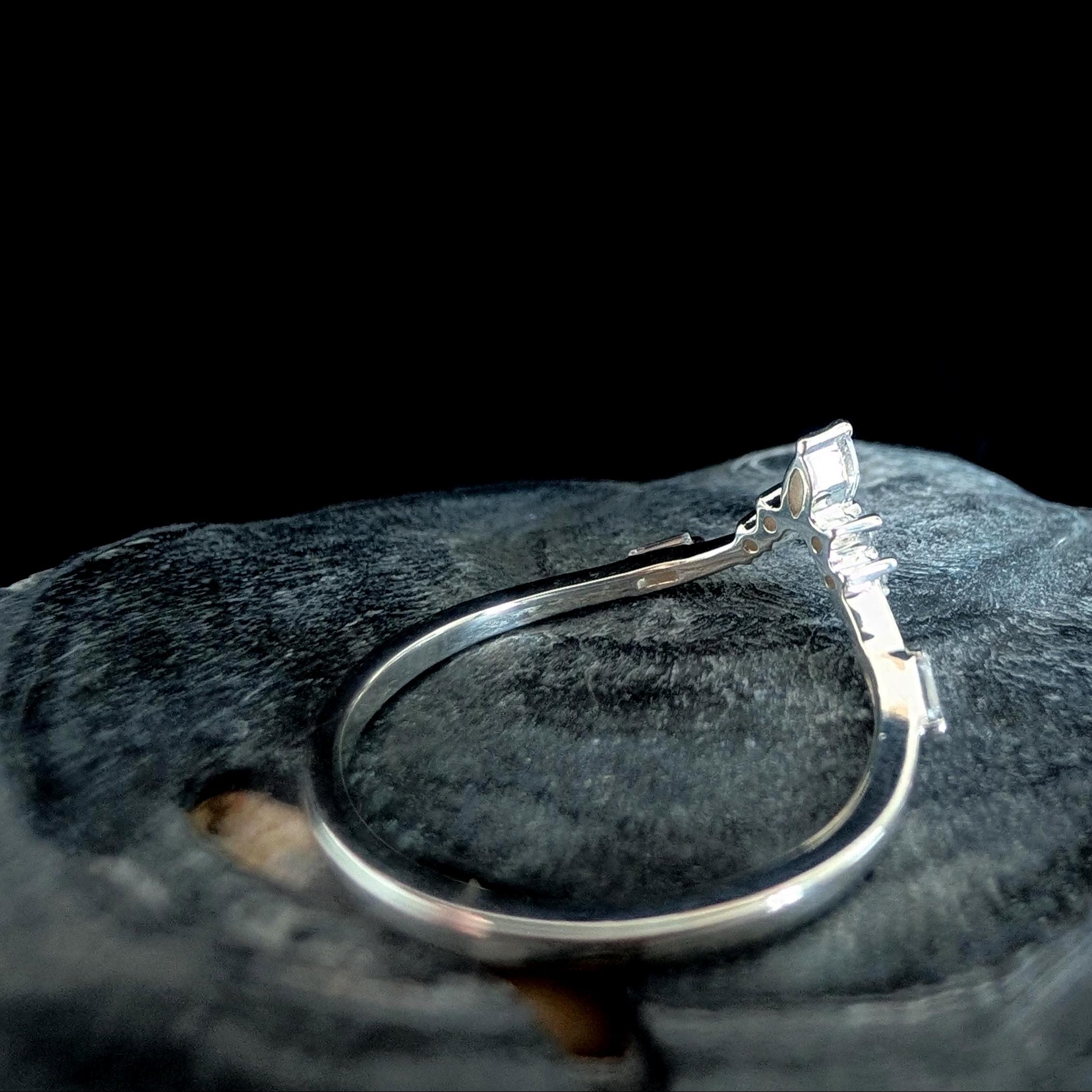 White topaz stacking enhancer ring | 925 Sterling Silver