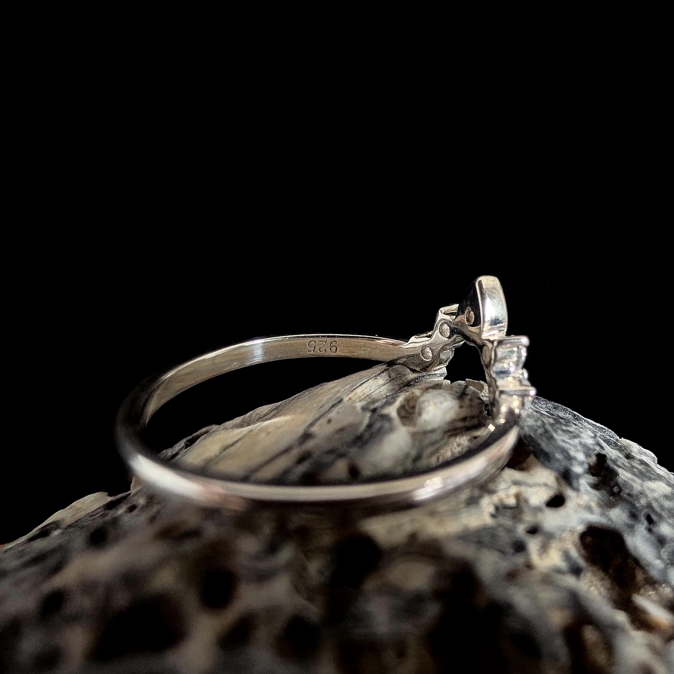 White topaz stacking enhancer ring | 925 Sterling Silver
