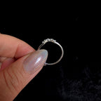 White topaz stacking enhancer ring | 925 Sterling Silver