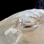 White topaz stacking enhancer ring | 925 Sterling Silver