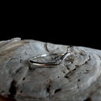 White topaz stacking enhancer ring | 925 Sterling Silver
