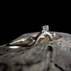 White topaz stacking enhancer ring | 925 Sterling Silver