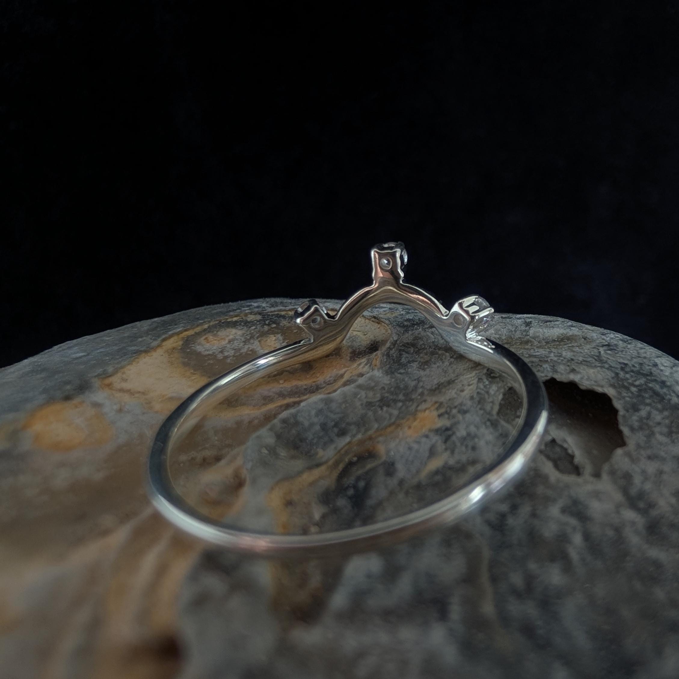 White topaz stacking enhancer ring | 925 Sterling Silver