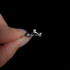 White topaz stacking enhancer ring | 925 Sterling Silver
